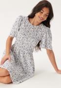 Happy Holly Butterfly Sleeve Short Dress Blue/Floral 44/46