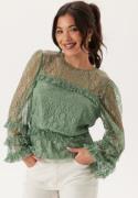 Happy Holly Lace Blouse Dusty green 36/38
