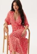 Happy Holly Wrap Dress Red/Floral 36/38