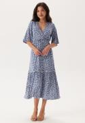 Happy Holly Wrap Dress Blue/Floral 48/50