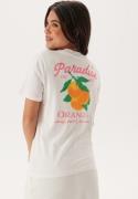 Pieces Pcsummer Ss Printed T-shirt Bright White Print:paradise Or L