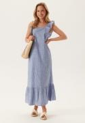Pieces Pcapia Sl Square Neck Ankle Dr Nautical Blue Stripes:bright W X...