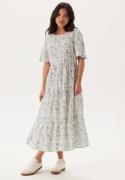 Happy Holly Butterfly Sleeve Viscose Midi Dress Offwhite/Patterned 44/...