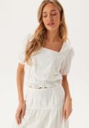 BUBBLEROOM Broderie Anglaise Short Sleeve  Blouse White XL