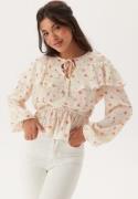BUBBLEROOM Flounce Blouse Offwhite/Floral S
