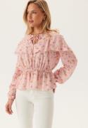 BUBBLEROOM Flounce Blouse Pink/Floral XL