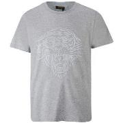 Lyhythihainen t-paita Ed Hardy  Tiger glow t-shirt mid-grey  EU M