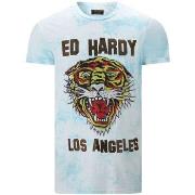 Lyhythihainen t-paita Ed Hardy  Los tigre t-shirt turquesa  EU M