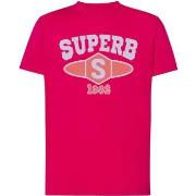 Lyhythihainen t-paita Superb 1982  SPRBCA-2201-PINK  EU XXL