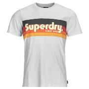 Lyhythihainen t-paita Superdry  CALI STRIPED LOGO T SHIRT  EU S