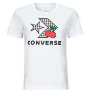 Lyhythihainen t-paita Converse  CHERRY STAR CHEVRON INFILL TEE WHITE  ...