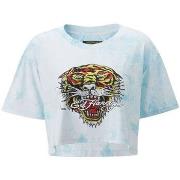 T-paidat & Poolot Ed Hardy  Los tigre grop top turquesa  EU S