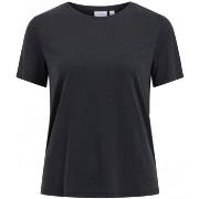 Svetari Vila  Modala O Neck T-Shirt - Black  EU S