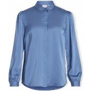 Paita Vila  Noos Shirt Ellette Satin - Coronet Blue  FR 34
