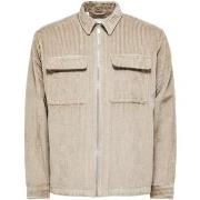 Pitkähihainen paitapusero Selected  SLHLOOSEJAKE OVERSHIRT CORD LS - 1...