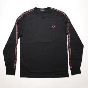 T-paidat & Poolot Fred Perry  TAPED LONG SLEEVE TEE  EU S