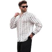 Pitkähihainen paitapusero Madmext  MM89_WHITE  EU XXL