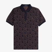 Lyhythihainen poolopaita Fred Perry  REPEAT PRINT POLO SHIRT  EU S