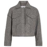 Paksu takki Vila  Franca Jacket - Medium Grey Melange  FR 38