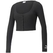 Lyhythihainen t-paita Puma  Classics Ribbed Longsleeve Tee  EU XXS