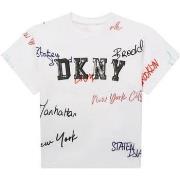 Lyhythihainen t-paita Dkny  D35S00 BLANCO  16 vuotta