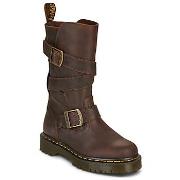 Saappaat Dr. Martens  Anistone Strap High Boot Dark Brown Crazy Horse ...