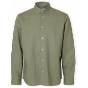 Pitkähihainen paitapusero Selected  Noos Regclay Shirt - Vetiver  EU S