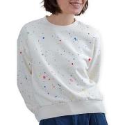 Svetari Brava Fabrics  Splash Paint Rounded Sweatshirt - Ecru  EU S