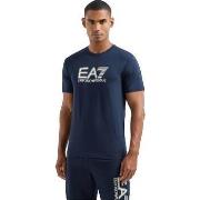 Lyhythihainen t-paita Emporio Armani EA7  T-shirt  bleu  EU M