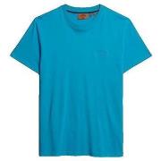 Lyhythihainen t-paita Superdry  T-shirt  Essential Logo bleu  EU S