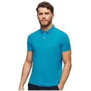 Lyhythihainen poolopaita Superdry  Polo  Essential Logo Neon bleu slim...