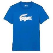 Lyhythihainen t-paita Lacoste  T-shirt  Bleu Marine à manches courtes ...