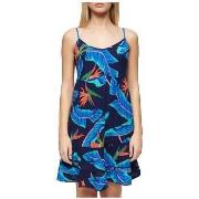 Lyhyt mekko Superdry  Robe  courte sans manches bleu marine  EU S
