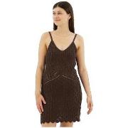 Lyhyt mekko Superdry  Robe  courte en crochet multicolore  EU S