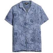 Lyhythihainen paitapusero Superdry  Chemise  à col ouvert imprimé bota...