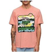 Lyhythihainen t-paita Superdry  T-shirt  Neon Travel Graphic Loose  EU...
