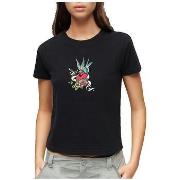 Lyhythihainen t-paita Superdry  T-shirt  ajusté brodé Tattoo  EU S