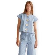 Paita Compania Fantastica  COMPAÑIA FANTÁSTICA Shirt 43017 - Light Blu...