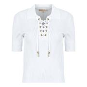 Paita MICHAEL Michael Kors  LACE UP SS POLO TOP  EU S