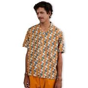 Lyhythihainen paitapusero Brava Fabrics  Big Tiles Aloha Shirt - Ochre...