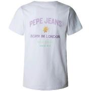 Lyhythihainen t-paita Pepe jeans  T-shirt Pepe Jeans Amanda blanc  EU ...