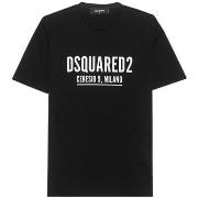 Lyhythihainen t-paita Dsquared  T-SHIRT S71GD1058 BLACK  EU S