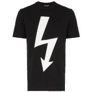 Lyhythihainen t-paita Neil Barrett  T-SHIRT PBJT477A BLACK  EU XXL
