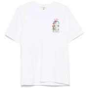 Lyhythihainen t-paita Casablanca  LA DAYS T-SHIRT WHITE  EU XXL