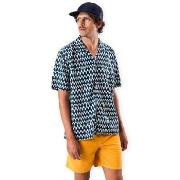 Lyhythihainen paitapusero Brava Fabrics  Sunset Aloha Shirt - Navy  EU...