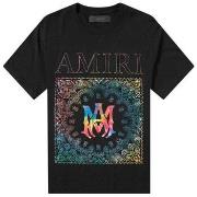 Lyhythihainen t-paita Amiri  RAINBOW BANDANA TEE BLACK  EU L
