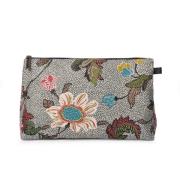 Ceannis Cosmetic Large Flower Linen Grey 34x20.5x9 cm