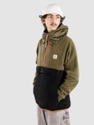 Passenger Woodland Hooded 1/2 Zip Polar Fleeceneule musta