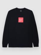 HUF Essentials Box Logo Pitkähihainen T-paita musta