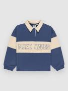 Roxy Iconic Waves Kids Longsleeve Polo sininen